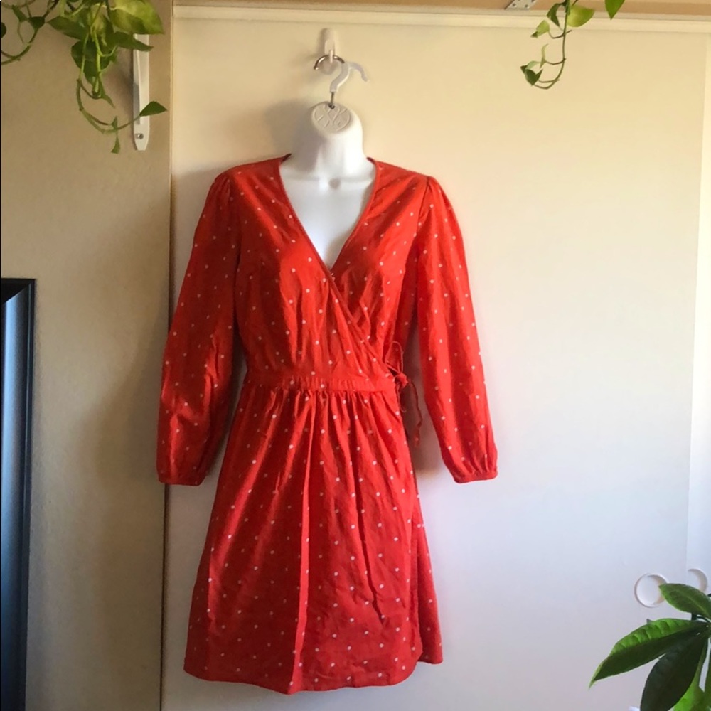 Red tie dress